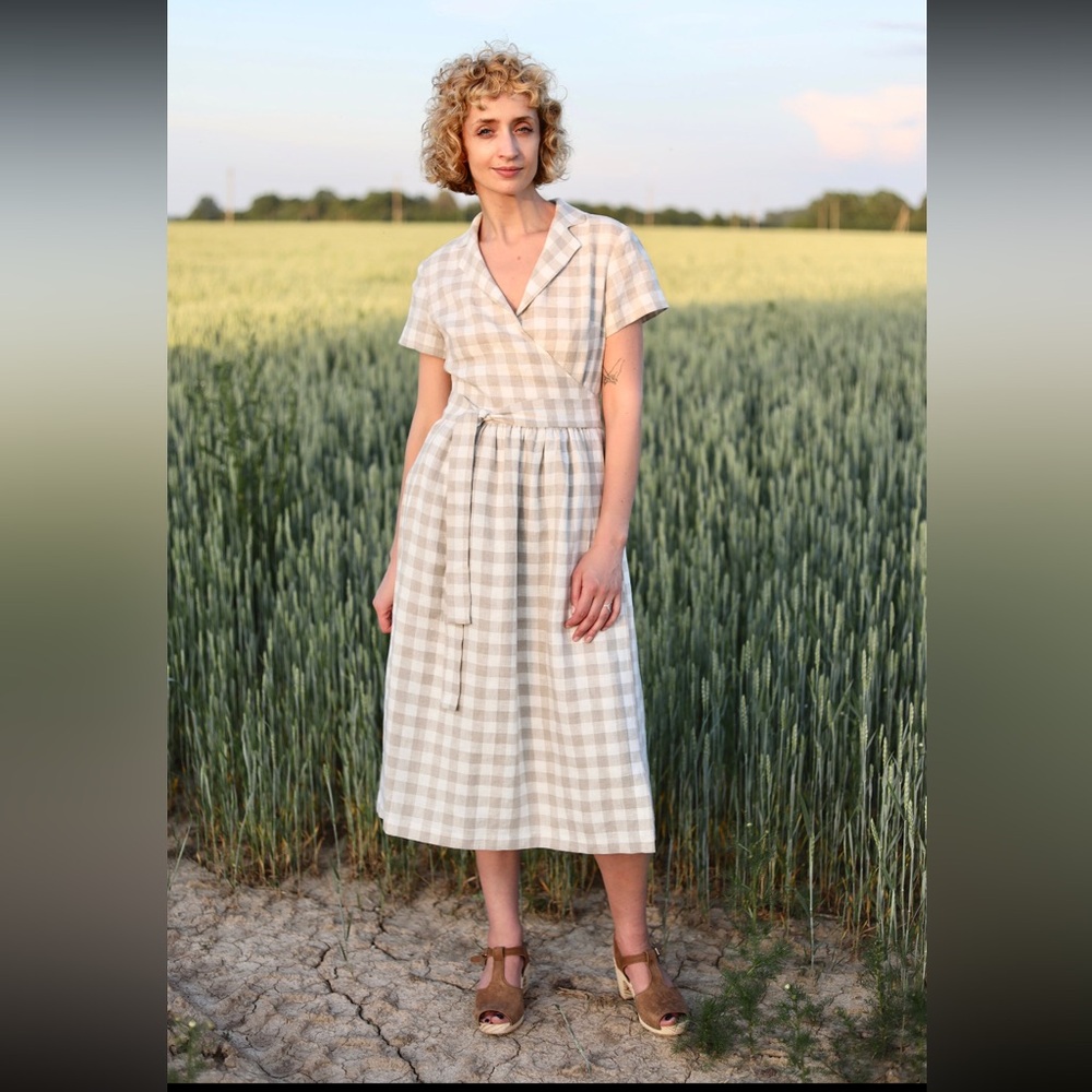 Linen Wrap Dress
